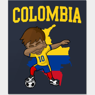 Colombia Soccer Boy Posters and Art